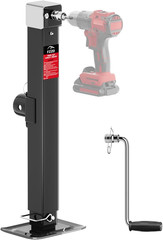 8000 Lbs Weld-On Pipe Swivel Trailer Jack, 20-24V Cordless Drill Compatible, 28.