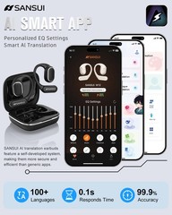 Translation Earbuds 6-in-1 Bluetooth 6.0 Real Time AI 42H Playtime Inglés