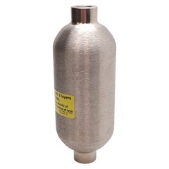 Swagelok 304L-HDF4-150 DOT-Compliant Sample Cylinder, 150cm³, 1800psig, 304L SS