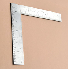 Brown & Sharpe Mfg. Co. No. 547 6 x 5 Inch Thin Steel Square. Made in the USA.