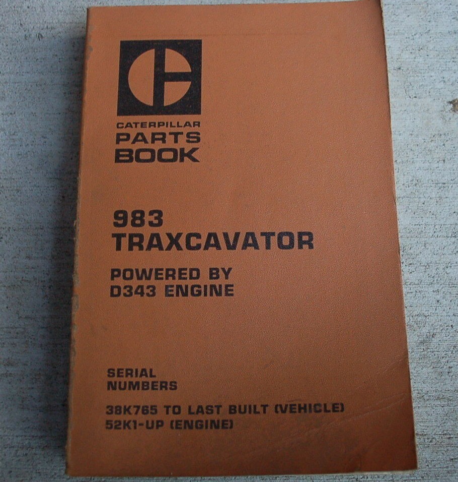 CAT Caterpillar 983 track crawler loader Parts Manual Book catalog 38K series