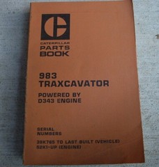CAT Caterpillar 983 track crawler loader Parts Manual Book catalog 38K series