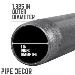 1 in. X 72 in. Black Pipe 4 Pack