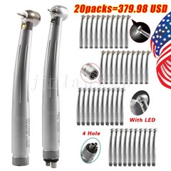 SELF-POWER E-Type Dental High Speed LED Handpiece Standard Head Push 2/4Hole CE