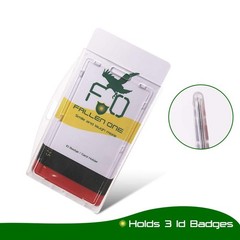 4 Pack Clear Hard Plastic ID Badge Holder Horizontal and Vertical Dual