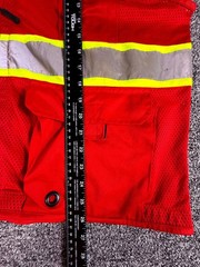 Uline Safety Work Vest Mens XL Red Sleeveless High Visibility Reflective Utility