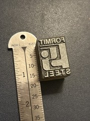 Formit Steel Co, Metal fabricator York PA | Vintage letterpress printing block