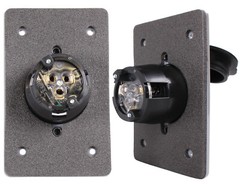 120V, 15A Straight Blade Power Inlet for 1-Gang FS FD Box NEMA 5-15P 5278-CWP