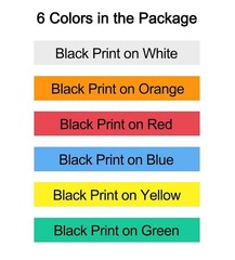 6PK Black-on-Color Compatible Label Tape for Brother TZe-B31-731 12mm 0.47 Inch