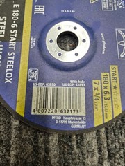 (QTY 5) PFERD 63890 Start Steelox Grinding Wheel 7″ x 1/4 x 7/8″ Arbor Type 27