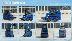 USA Stocks TYPHON STOMP 509 25HP Kubota D1105 1.4 Ton EPA Skid Steer Loader