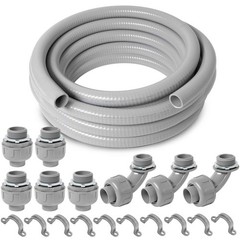 (1 inch Dia * 50 Feet) Yariwiz Flexible Electrical Conduit Liquid Tight PVC C…