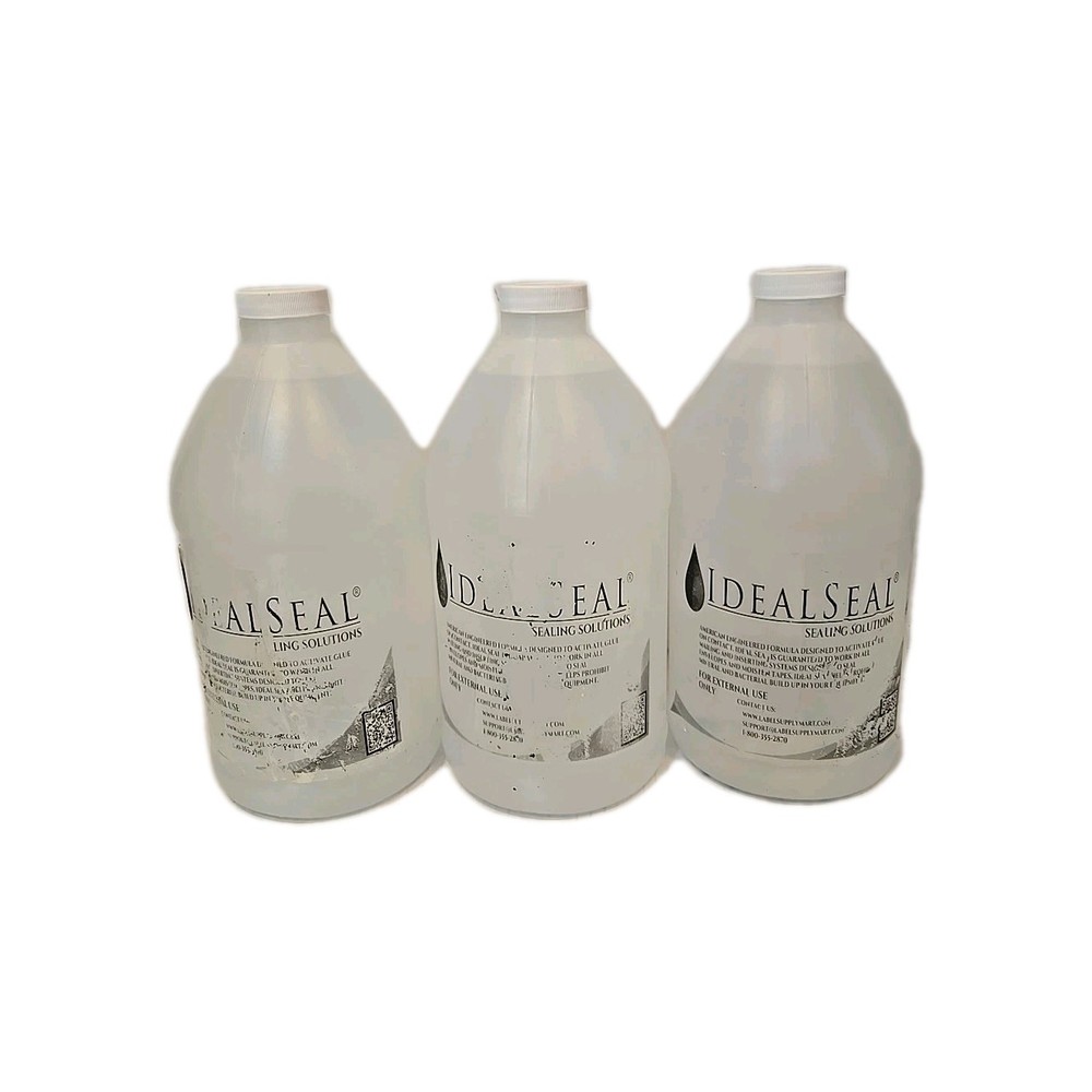 3- 1/2 Gallon IdealSeal Sealing Solution Compatible E-Z Seal 64oz Each No Mix