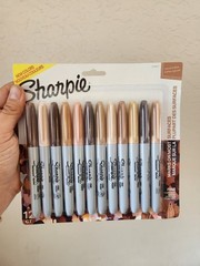 12 Count Sharpie Fine Point Permanent Markers Portrait Colors Skin Tone Assorted