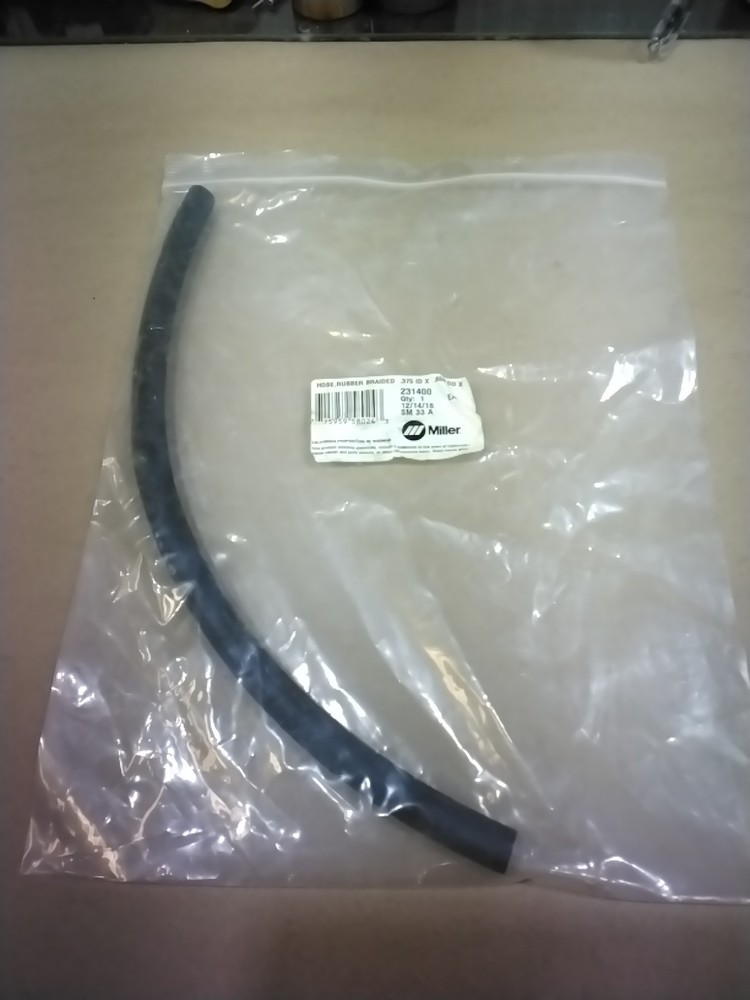 Miller 231400 Hose Rubber Braided .375 ID X .650 OD X 17.000