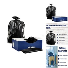 Plasticplace 20-30 Gallon Trash 1.2 Mil Garbage Can 30 X 36 125 Count T25121Bk