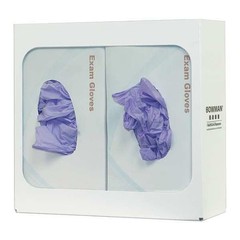 Bowman Dispensers Gb-002 Glove Dispenser, Steel, Holds (2) Boxes , White , 10
