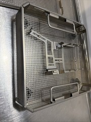 AESCULAP FK881R Stainless Steel Sterilization Basket w/ Lid Instrument Tray