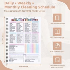 Adhd Cleaning Planner For Adults – Undated Daily, Weekly & Monthly Cleaning