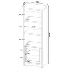 Coaster Laughlin 3-Shelf Engineered Wood Media Tower in Brown