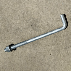 Sandbaggy 1″ x 16″ Threaded Concrete Anchor L-Bolts – Hot Dipped Galvanized