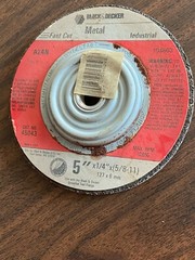 5″ X 1/4″ X 5/8-11 METAL GRINDING DISC, A24N, 45043 FAST CUT B&D, NEW, 1/LOT