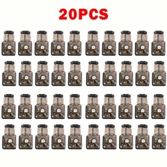 20PCS Din 43650-A PG11 Solenoid Coil Connector Socket With Led 24V Dc 24 Pole