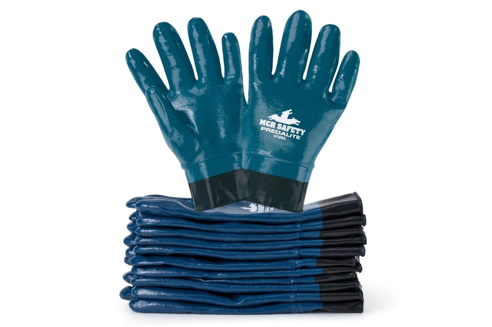 12 Pairs MCR Safety Predalite 9786L Work Gloves Size L