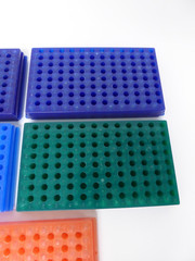 96-well reversible PP tube rack for 0.5, 1.5, & 2.0mL microtubes – LOT OF 5
