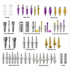 Dental Impression Coping Open Closed Tray Analog Scanbody Fit Nobel/ITI/Hiossen