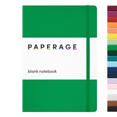 PAPERAGE Blank Journal Notebook (Green) 160 Pages Medium 5.6 in x 8 in 100 GSM