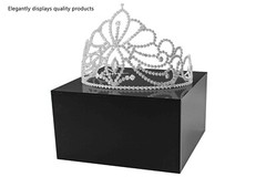 Black 7.5″w x 4″h Jewelry Cube Riser Display Box / 5 Sided (Acrylic)