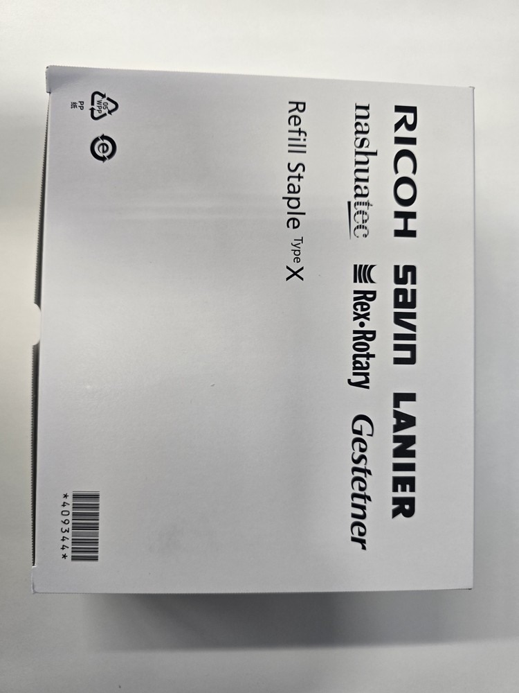 Genuine Ricoh 409344 (TYPE X) Staple Refill – Box of 5