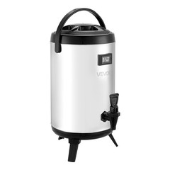 Insulated Beverage Dispenser, 2 Gal/7.6L Stainless Steel Thermal Drink Server wi