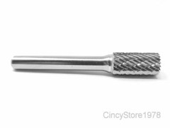 SB3D Cylindrical Cut Tungsten Carbide Burr Bur Cutting Tool Die Grinder Bit 1/4″