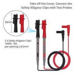 For Fluke Multimeter Test Lead Kit 4mm Banana Plug Probe Tip Alligator Clip