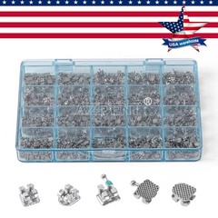 1000PCS AZDENT Dental Orthodontic MIM Monoblock Brackets Brace Roth.022 345 HOOK