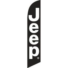 JEEP (black) 12ft Feather Banner Swooper Flag – FLAG ONLY