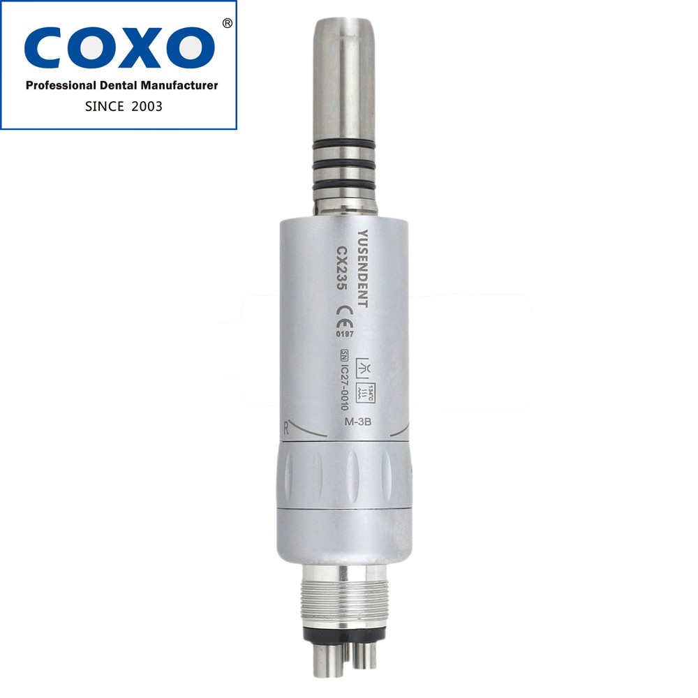 COXO Dental Low Speed Handpie Air Motor 4 Hole Internal Spray E-Type CX235-3B M4
