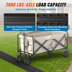 VEVOR 2 PCs 39 in Speed Bumps 2000 lbs Cable Protector Ramp Drop Over Cord Cover