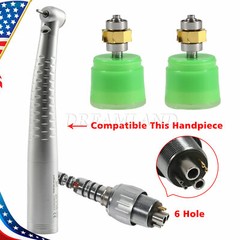 1-10 Dental Fiber Optic LED Handpiece + LED 6 Hole Quick Coupler /Cartridge
