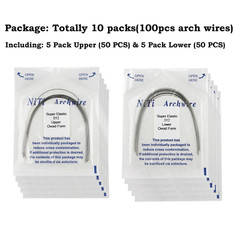 100PCS Arch Wire Orthodontic Niti Natural Ovoid Form Arches Round Rectangular