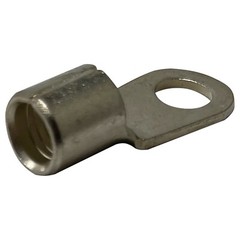 (25) Non-Insulated 6 Gauge 1/4″ Ring Terminal Uninsulated Wire Connector – USA