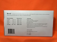 Basic Synmax Vinyl Exam Gloves, 100 Box X-Large Latex Free Powder Free