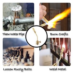 Propane Torch Head Full Metal Brass Propane Gas Welding Torch Soldering