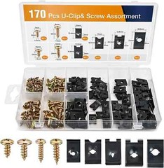 170x Small M3-M5 5mm Motorcycle Fairing Spring Clips Speed Spire Nuts Clip U Nut
