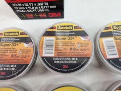 10 Pack Black Vinyl 33 Electrical 3m Scotch Tape “06133” Electric Tape Bundle