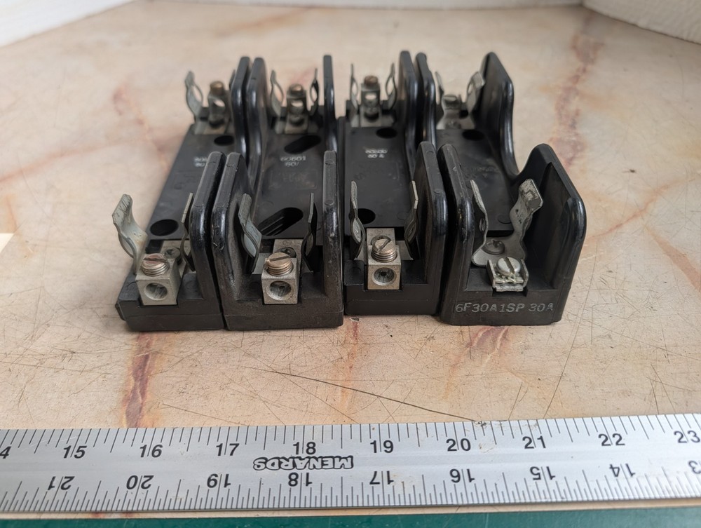 LOT OF 4 Mixed Taylor 60600/60601 & Marathon Fuse Holders 30A-60A 600V