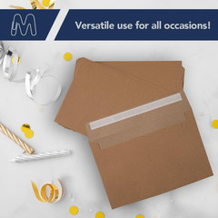 MOS Kraft 5X7 Invitation Envelopes A7 (5.25 X 7.25 Inch) 500 Pack, Self-Seal Hea