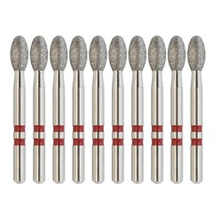 Zirconia Diamond Burs Friction Grip Egg Football Ball Round End Taper Cylinder